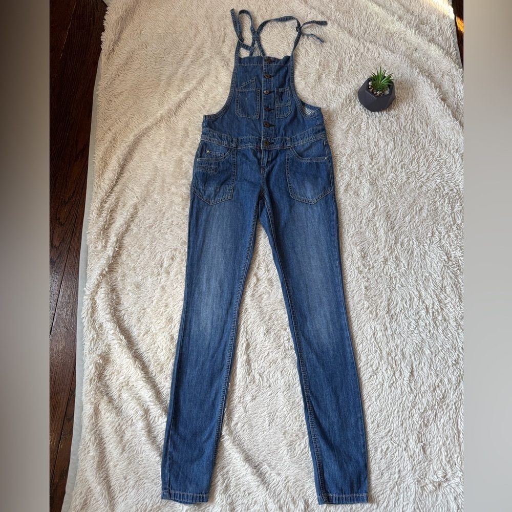 Wet Seal denim overalls jumpsuit size 0
